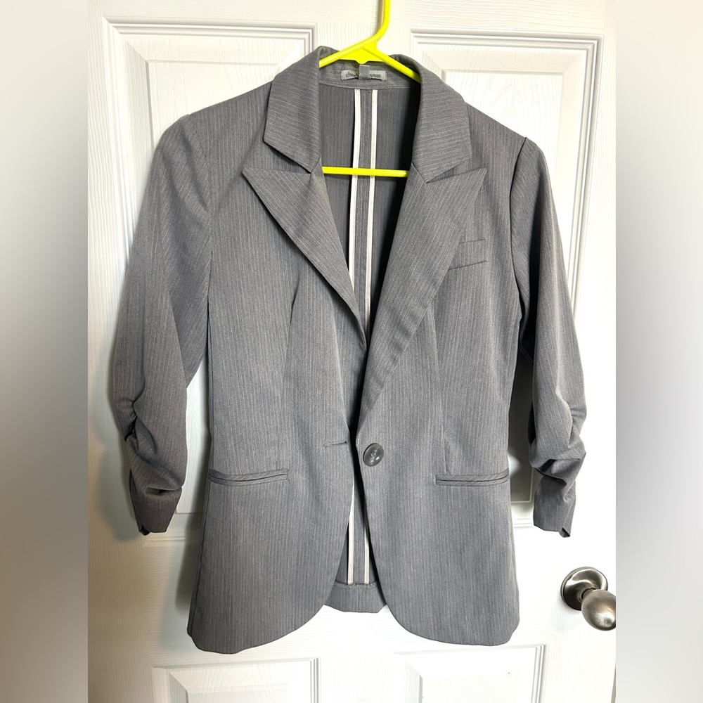 Charlotte Russe, Women’s, Gray, Blazer, 3/4 Sleeve, S, Like New